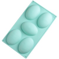 Форма для выпечки силикон "Яйцо" 5 ячеек 10х5,7х2,5 см
