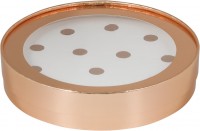Коробка для конфет круглая на 12 шт с окном (золото) 200х35 мм