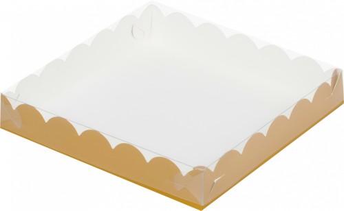 Коробка для печенья и пряников (золото матовая) 200х120х35 мм