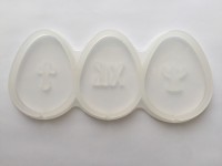 Форма для леденцов силикон "Яйца с декором" 7 см