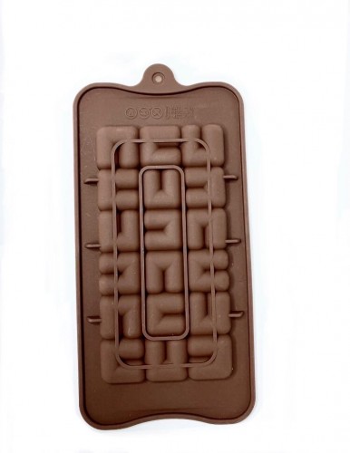 Форма для шоколада силикон "Плитка лабиринт" (21х11 см)