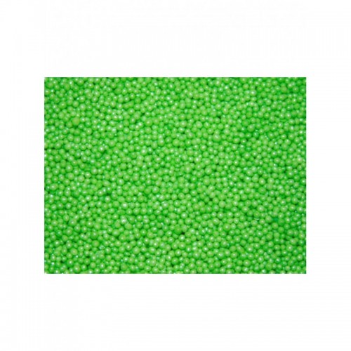 Посыпка шарики (зеленые перламутровые) 2мм 100 гр