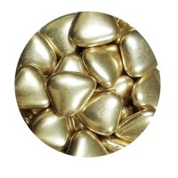 Посыпка шоколадная "Сердечки" золото (50 гр)