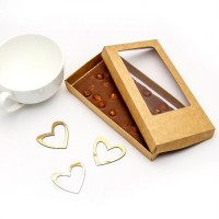 Коробка для шоколадной плитки 180х90х17 мм (крафт) 