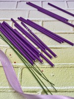Палочки для кейк-попсов бумажные 10 см фиолетовые (50 шт)