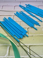 Палочки для кейк-попсов бумажные 10 см синие (50 шт)