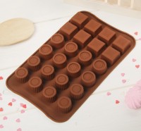 Форма для шоколада и льда силикон "Коробка конфет" 24 ячейки 23,2х13,8см