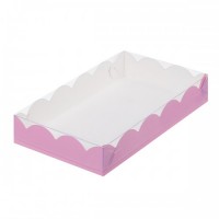 Коробка для печенья и пряников (розовая матовая) 200х120х35 мм 