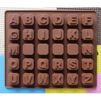 Форма для шоколада силикон "Английский алфавит" 17х14х2 см