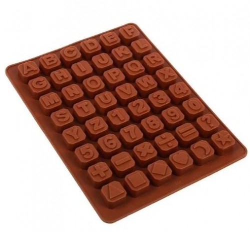Форма для шоколада силикон "Английский алфавит" 24х18х1,6 см
