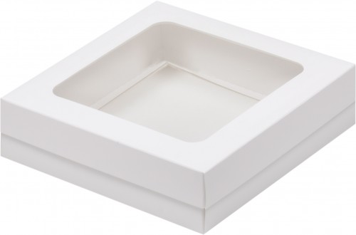 Коробка для клубники в шоколаде (белая) 150/150/40 мм
