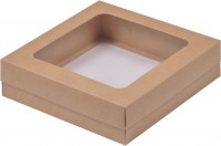 Коробка для клубники в шоколаде (крафт) 150/150/40 мм