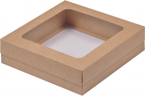 Коробка для клубники в шоколаде (крафт) 200/200/40 мм