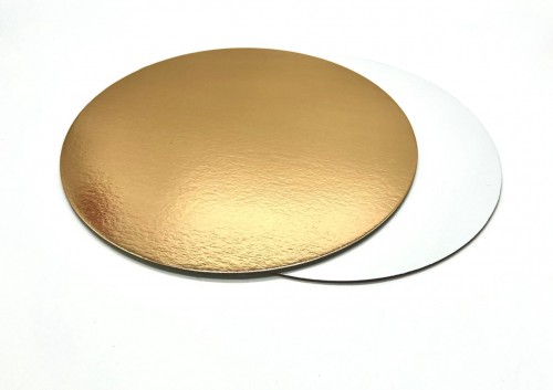 Подложка круглая 240х3,2 мм (золото/белая)