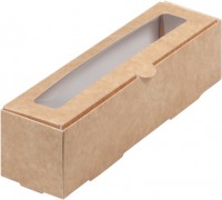 Коробка для макарон 210х55х55 мм с крышкой (крафт) 