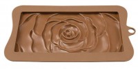 Форма для шоколада силикон "Плитка роза" (15х7,5 см)