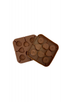 Форма для шоколада и леденцов силикон "Сладкое настроение" 8 ячеек 3,5 см                                                                                                                             