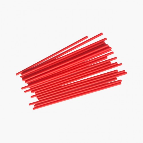 Палочки для кейк-попсов бумажные 20см красные (50шт)