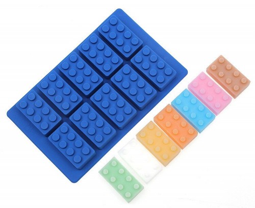 Форма для шоколада и льда силикон "Лего" 10 ячеек (5х2,5 см)