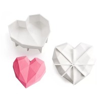 Форма для выпечки силикон "Сердце оригами" 22х20,5 см