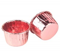 Капсула для маффинов розовый металлик (1 шт)
