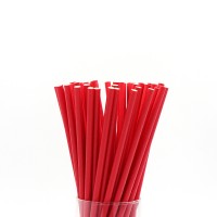 Коктейльные трубочки бумажные красные 20 см (25 шт)