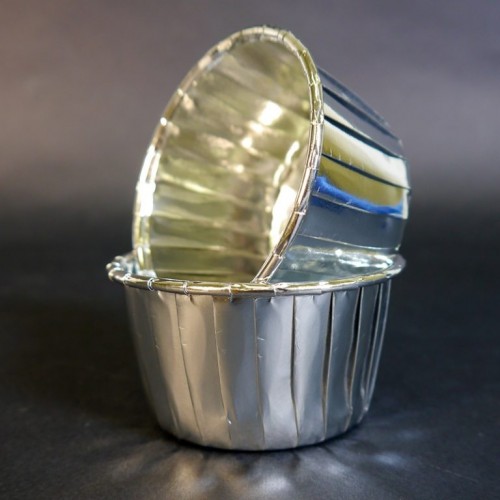 Капсула для маффинов серебряная с ламинацией 50х40 мм (1 шт)