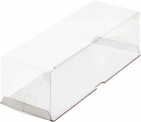 Коробка для рулета 300х100х90 мм с пластиковым куполом (белая) 