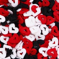 Посыпка "Сердечки" красные, белые, черные (100 гр)