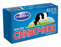 Масло сливочное "Экомилк" 82,5% (380 гр)