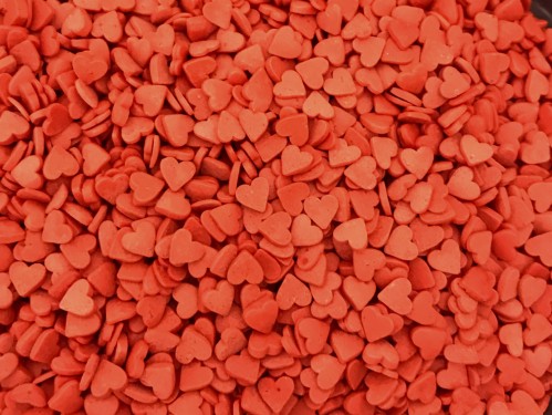 Посыпка сердечки (красные) 100 гр