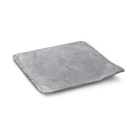 Поднос квадратный пластиковый "Камень" 240/240 мм (серый)