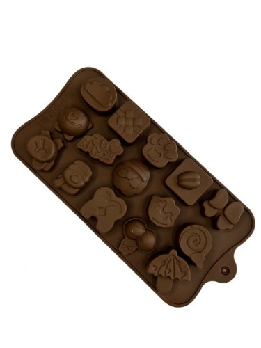 Форма для шоколада силикон "Ассорти" 15 ячеек 3х3 см