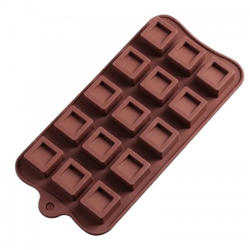 Форма для шоколада и льда силикон "Кубики" 15 ячеек 10х19 см