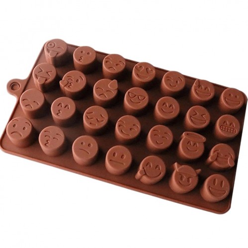 Форма для шоколада силикон "Смайлики" 22х11х2 см