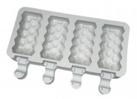 Форма для мороженого силикон "Эскимо мозаика" 4 ячейки (7,5х4 см)