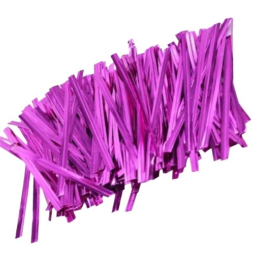 Твист-лента (завязки) для пакетиков фиолетовая 8 см (100 шт)