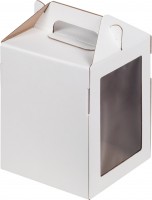 Коробка под пряничный домик и кулич (белая)200/200/200мм (гофрокартон)