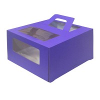 Коробка 240х240х200 мм ручка/фиолетовая