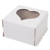 Коробка (с окном) Сердце Гофрокартон 300х300х190 мм