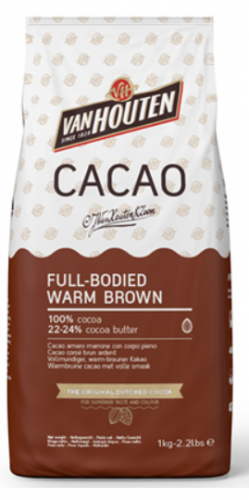 Какао-порошок алкализованный Warm brown "VanHouten" 22-24% (1 кг)