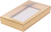 Коробка для клубники в шоколаде (золото) 250х150х40 мм