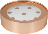 Коробка для конфет круглая на 8 шт с окном (золото) 165х35 мм