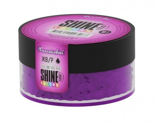 Краситель сухой "Shine" жиро/водорастворимый неон фиолетовый (10 гр)