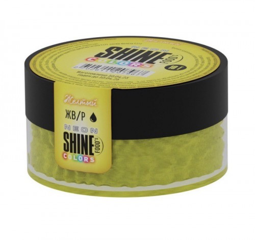 Краситель сухой "Shine" жиро/водорастворимый неон желтый (10 гр)