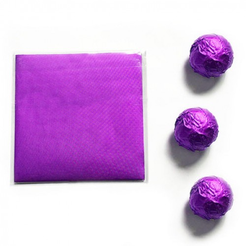 Фольга для конфет "Фиолетовая" 10х10 см (100 шт)