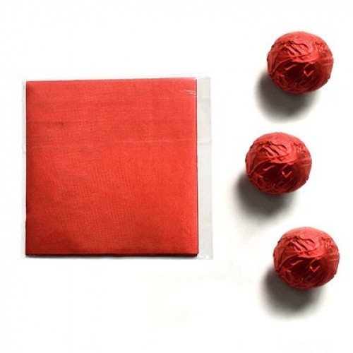 Фольга для конфет "Красная" 10х10 см (100 шт)