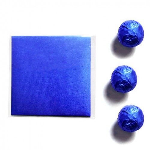 Фольга для конфет "Синяя" 10х10 см (100 шт)