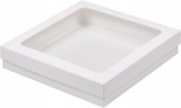 Коробка для клубники в шоколаде (белая) 250х250х40 мм