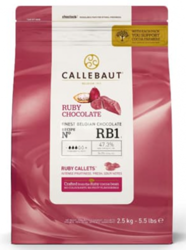 Шоколад "Callebaut" рубиновый 47,3%  (2,5 кг)